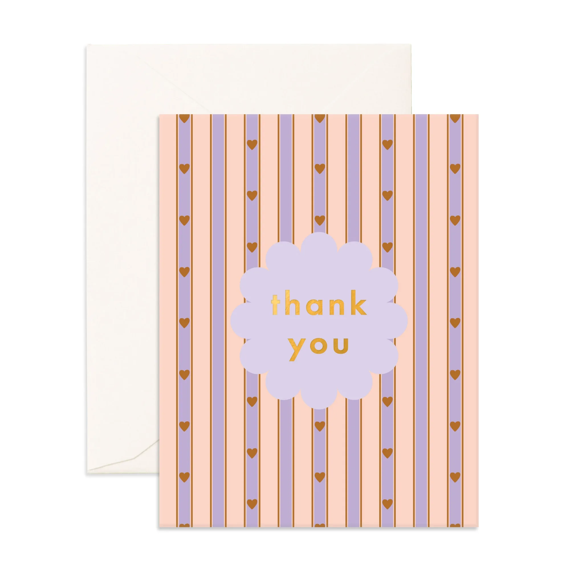 Thank You Petal Stripe Greeting Card