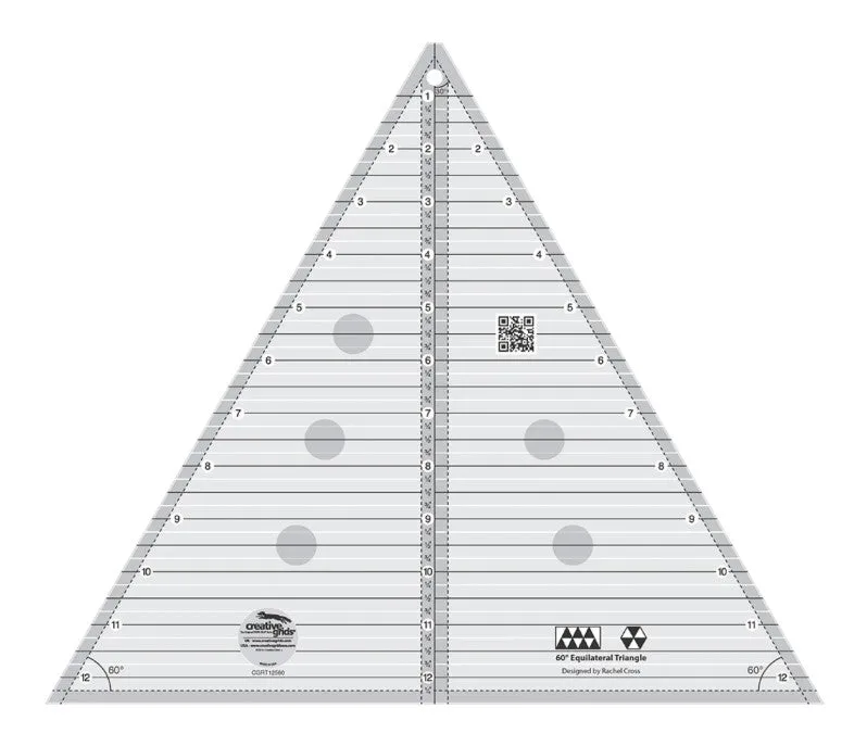 Creative Grids 60 degree ruler 12-1/2" Triangle CGRT12560