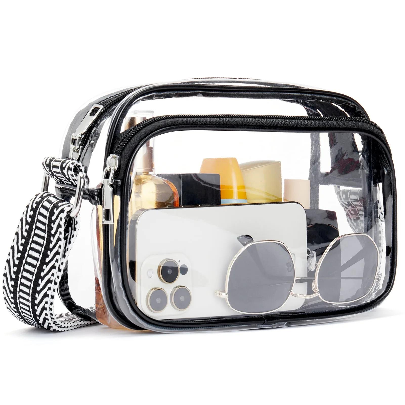 Nola Doorzichtige, stadion-goedgekeurde crossbody-tassen voor dames