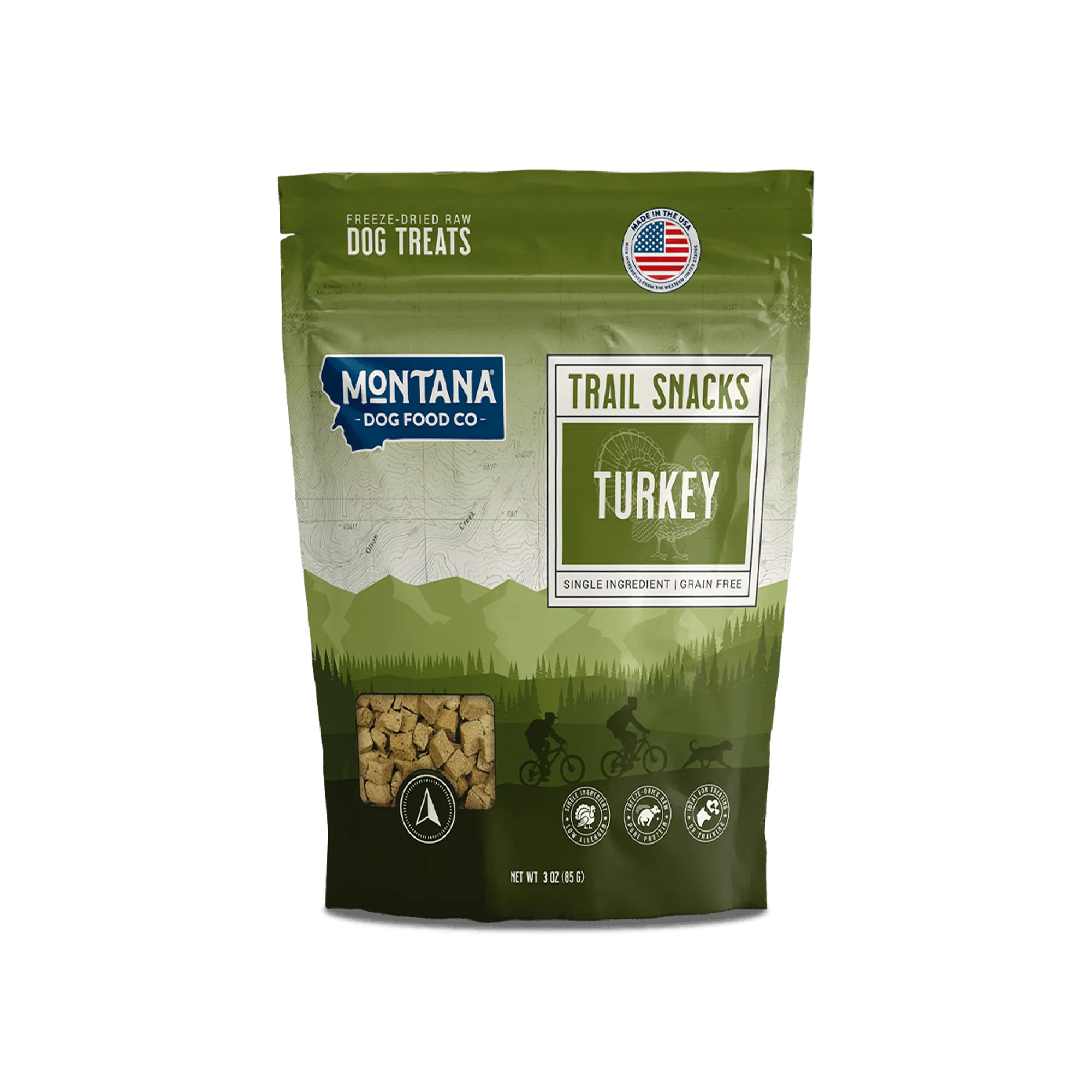 Snacks de hígado de pavo liofilizados crudos para perros, 3 oz
