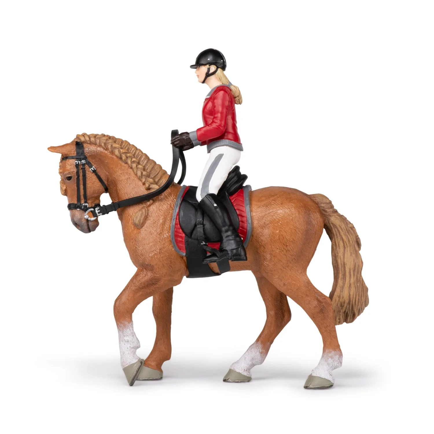 Figurine Cheval de promenade et sa cavalière