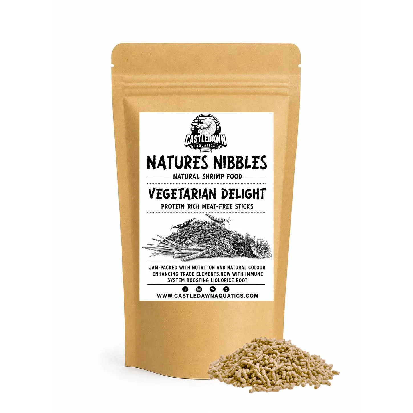 Natures Nibbles VEGETARIAN DELIGHT Krmivo pro krevety 50g