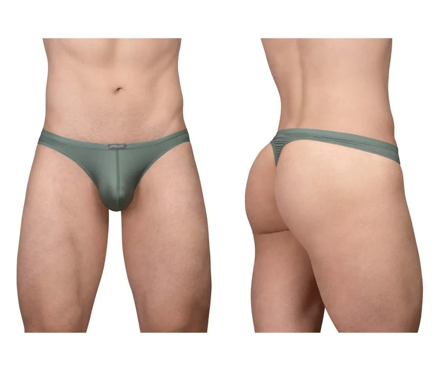 ErgoWear Men's Underwear EW1801 X4D SE Thongs Color Olive Green