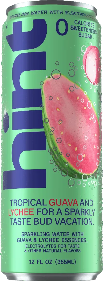 hint sparkling with electrolytes - guava lychee