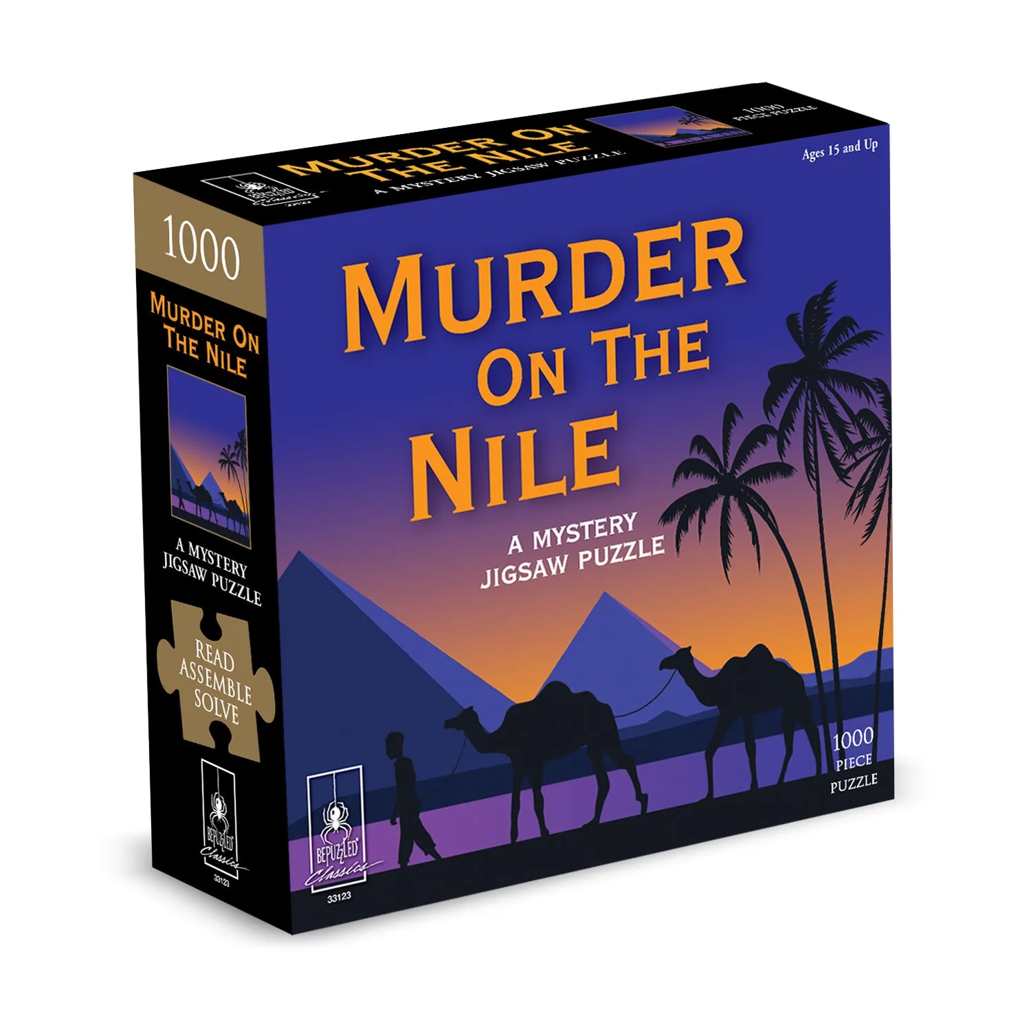 Puzzle misterioso de 1000 peças: Assassinato nas Pirâmides
