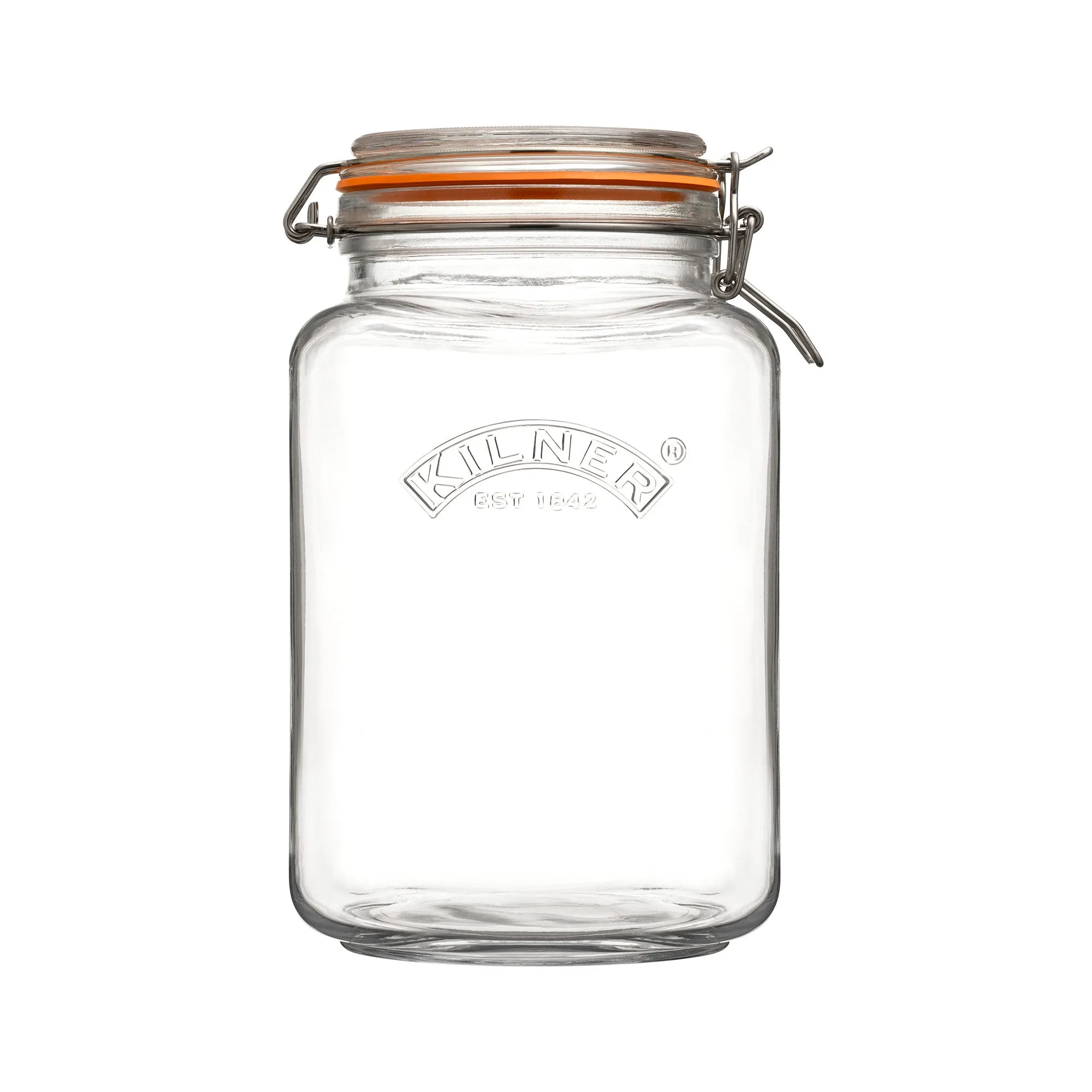 Kilner® 3 kpl 1 litran neliömäiset clip top -purkit