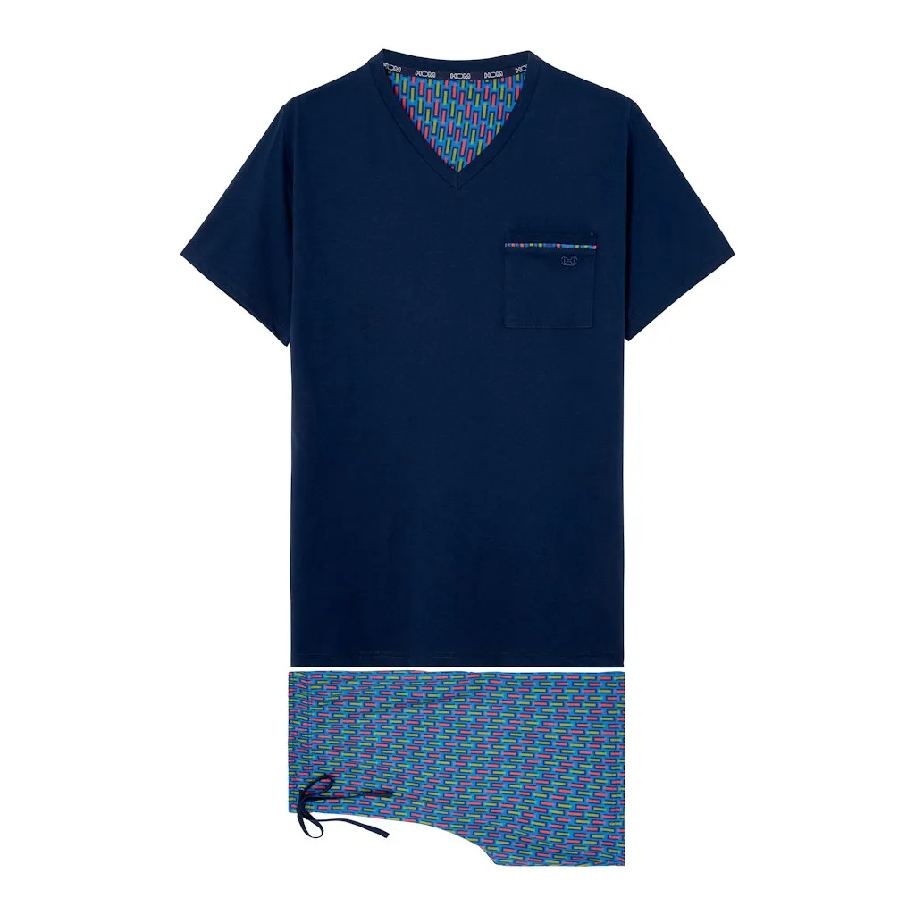 Bellagio Short Pajama Set | Navy Print 403117-I0RA