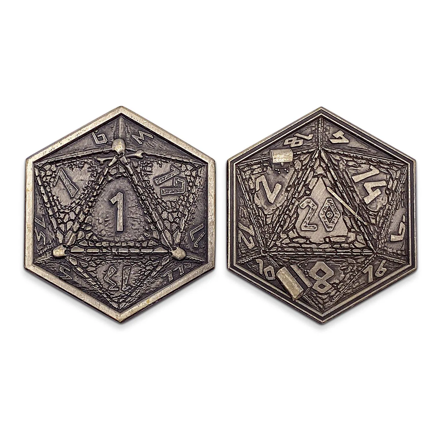 Moneta Metal RPG Dungeon Delvers Coin placcata oro - 45 mm