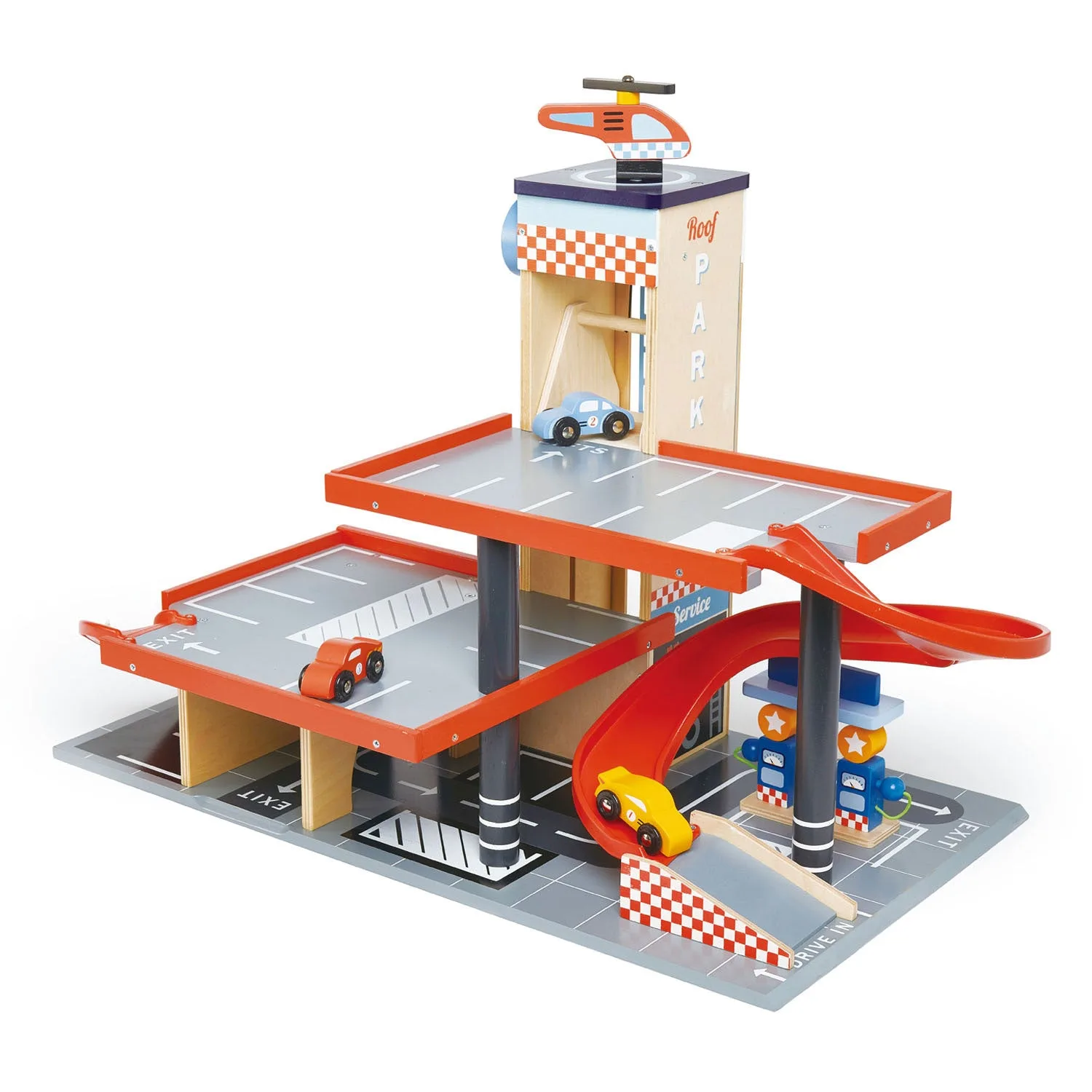 Blue Bird Service Station: Using a Wooden Garage Set