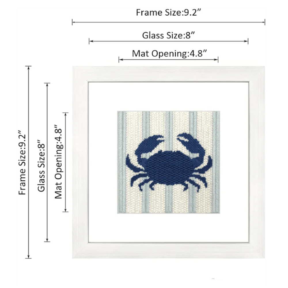 White Frame For 5" x 5" Needlepoint