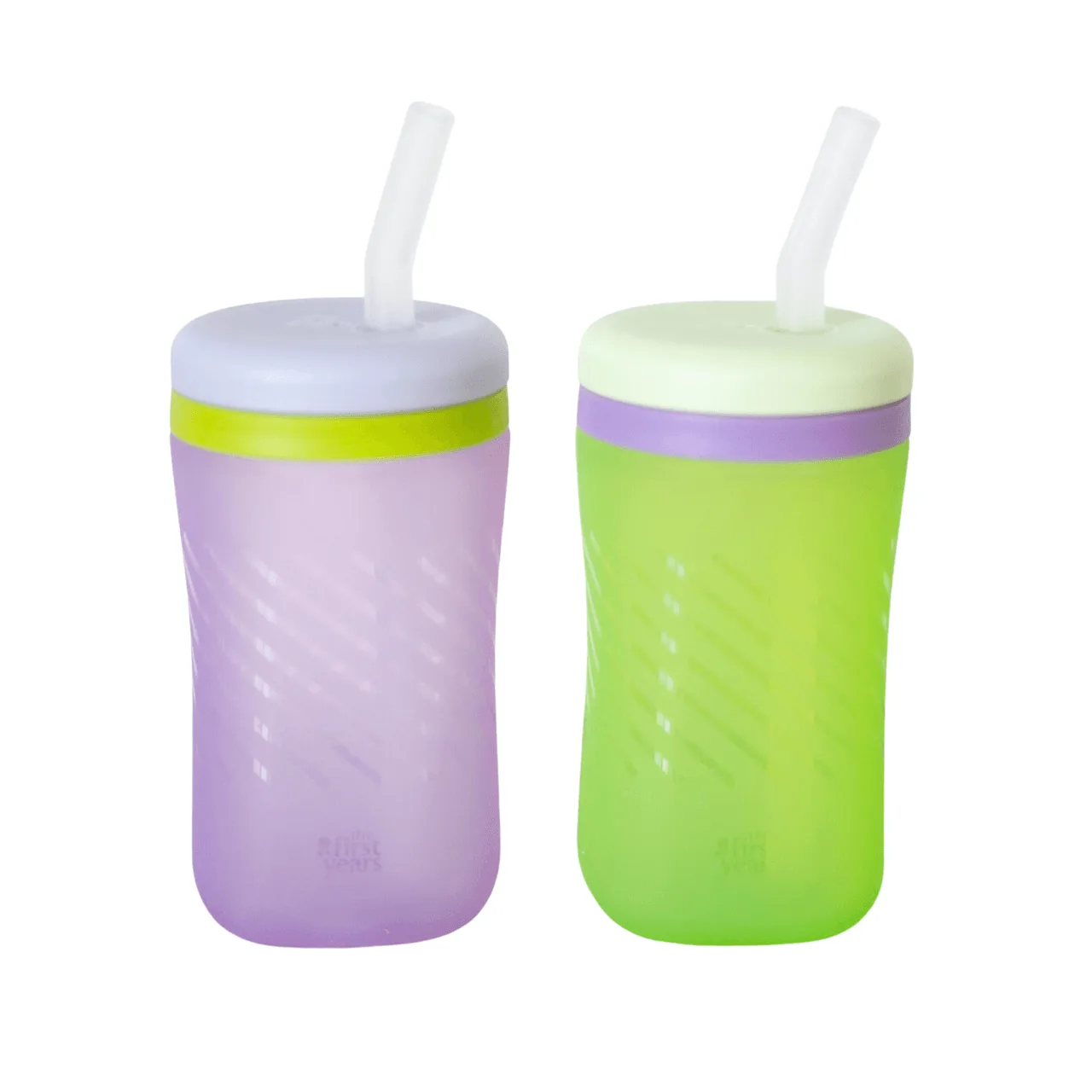 Bicchiere per l'addestramento con cannuccia in silicone Squeeze & Sip®, 7 Oz — Confezione da 2 [Y12155AZ1]