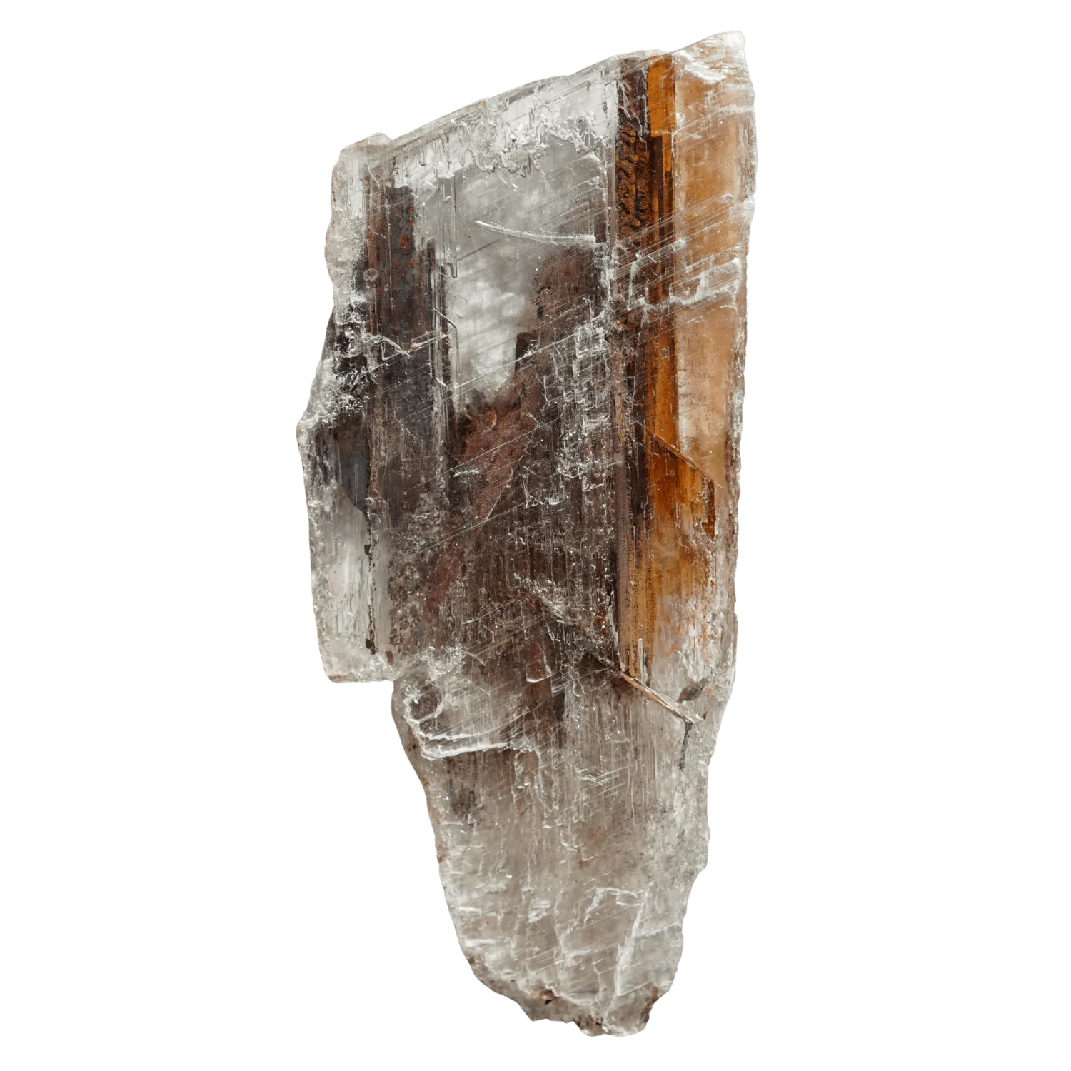 Selenite with Hematite Inclusions