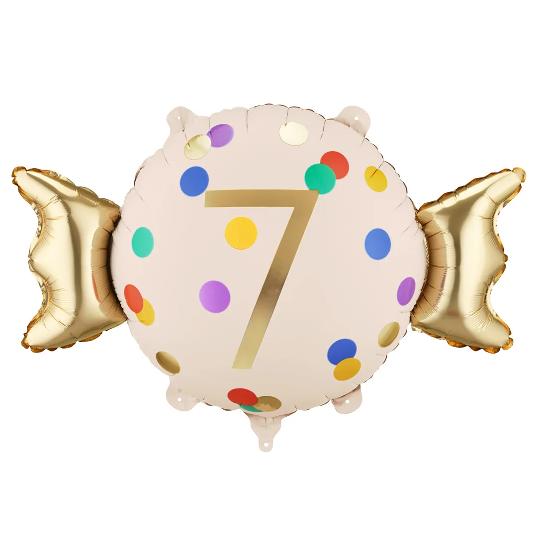 Come gonfiare un palloncino in foil a forma di caramella per il 7° compleanno