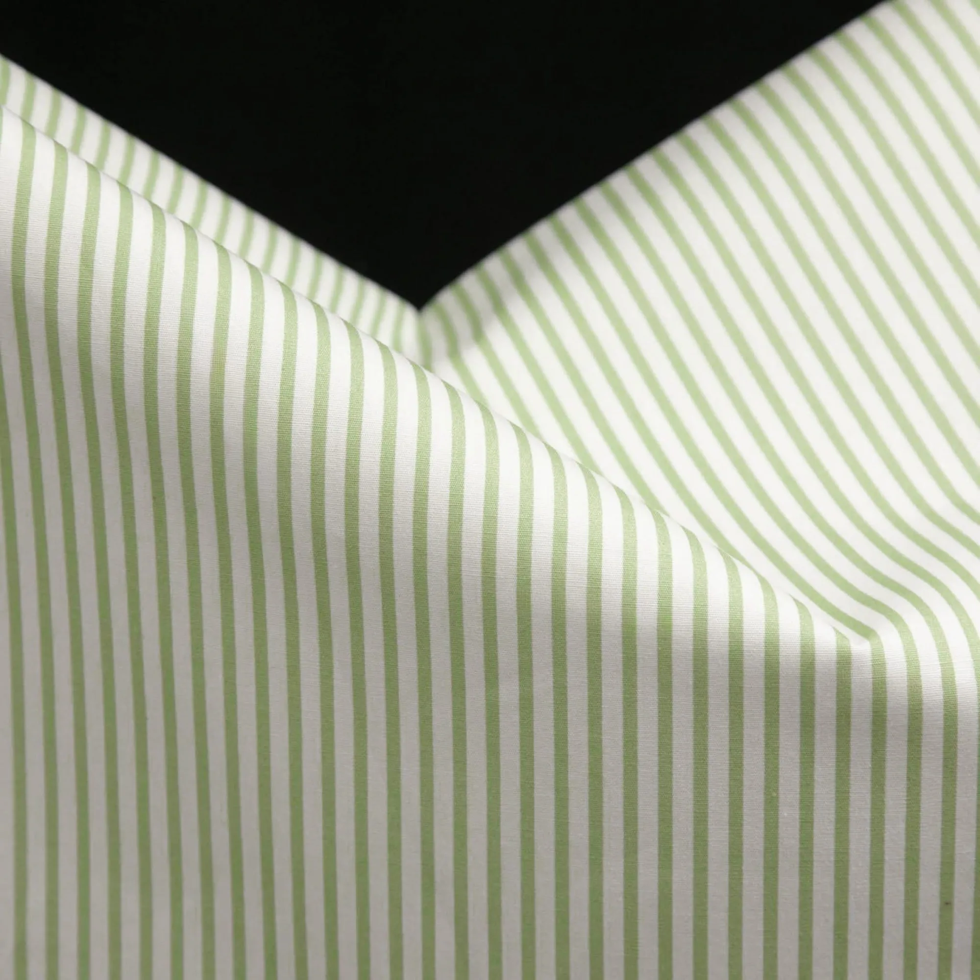 Sevenberry Japanese Cotton Broadcloth – Petite Stripe Green