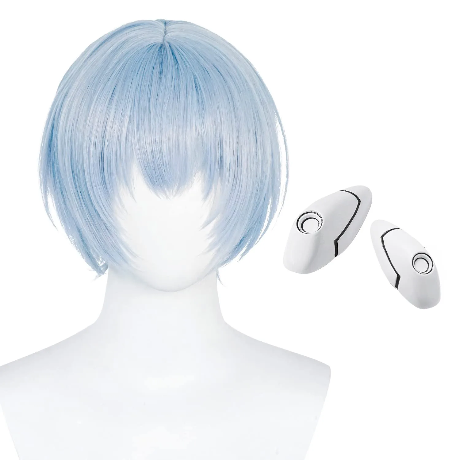 Cosplay Rei Ayanami com estilo com a nossa peruca azul-gelo - Morojowig