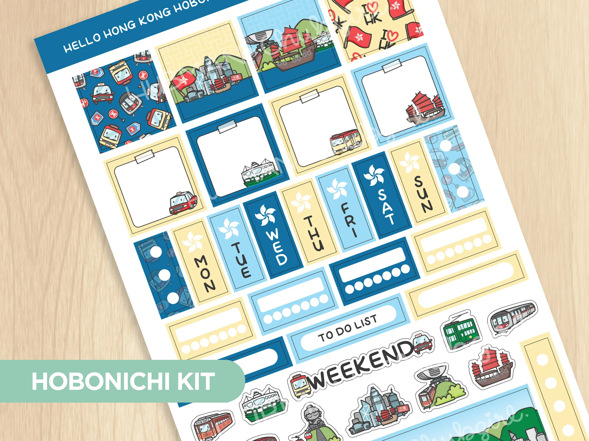 Hobonichi Weeksキットで香港旅行計画