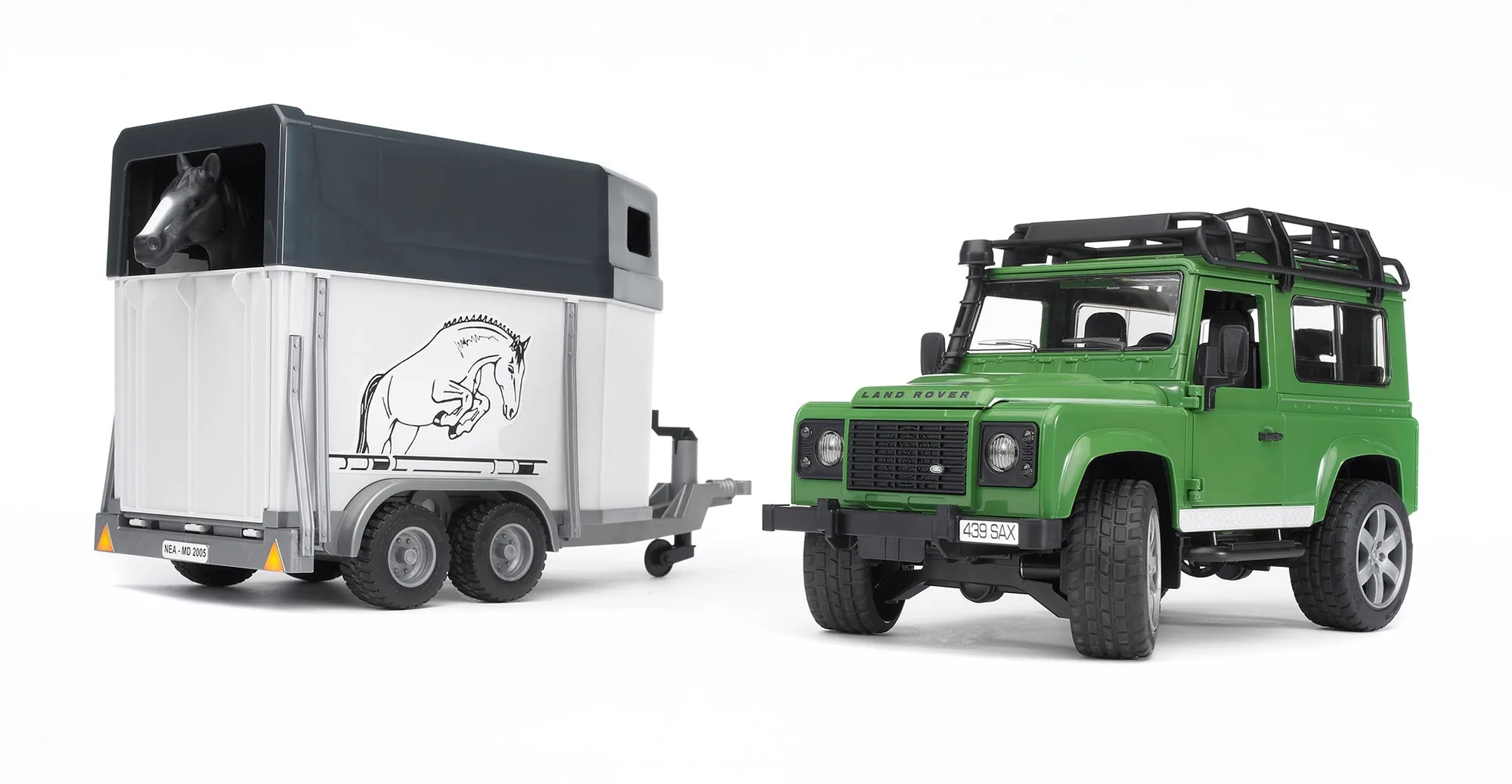 How to Load and Play with Bruder Land Rover Defender Horse Trailer