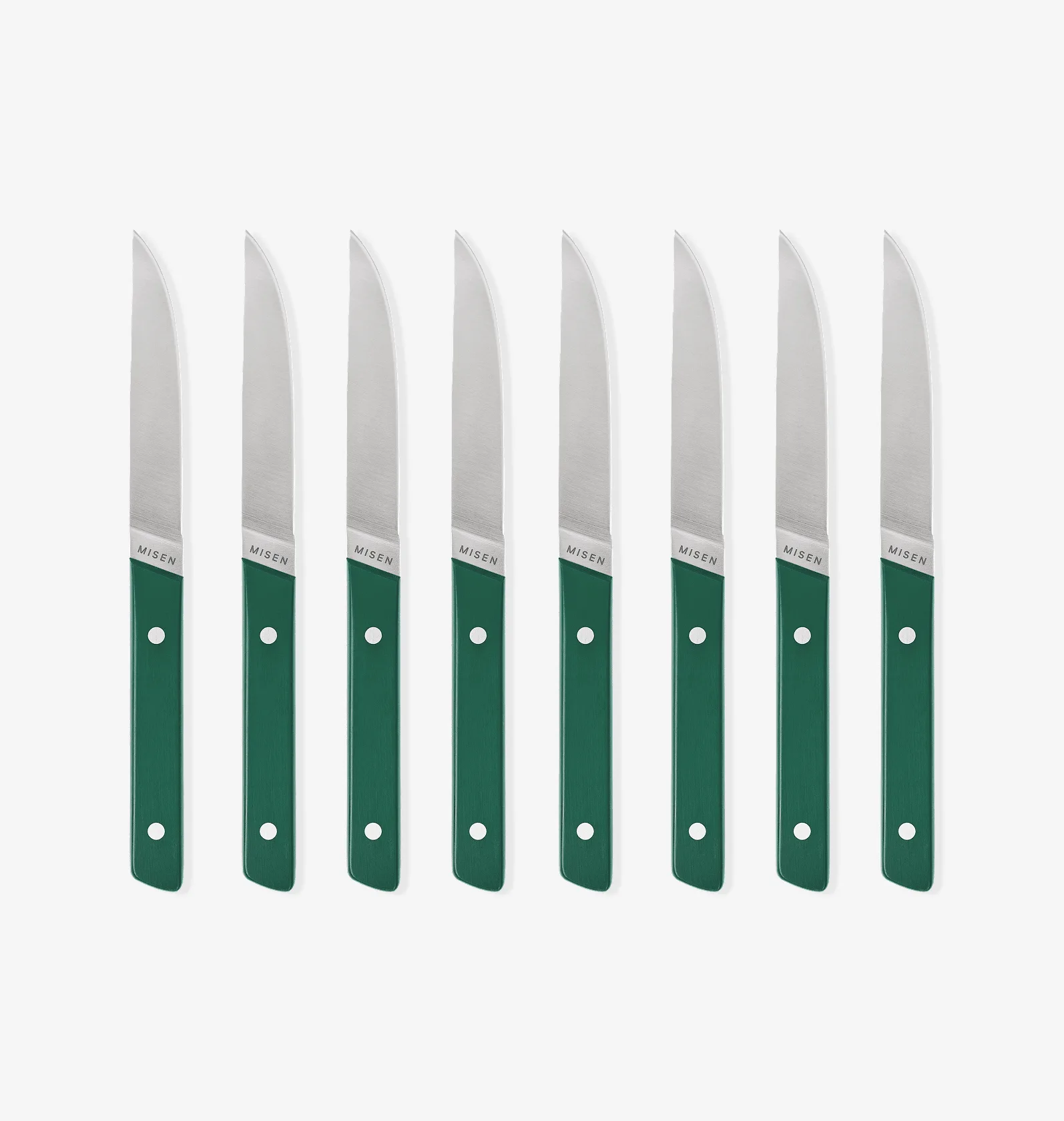 8dílná sada steakových nožů s rovnou hranou (ACUTO440) - zelená