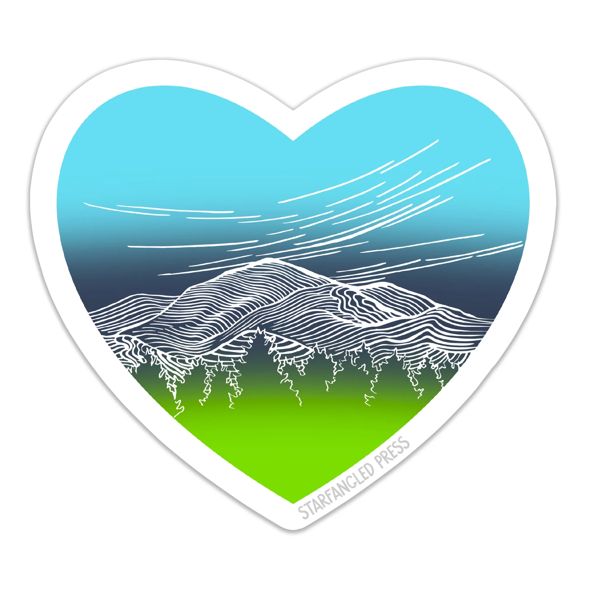 Autocolante Mountain Heart