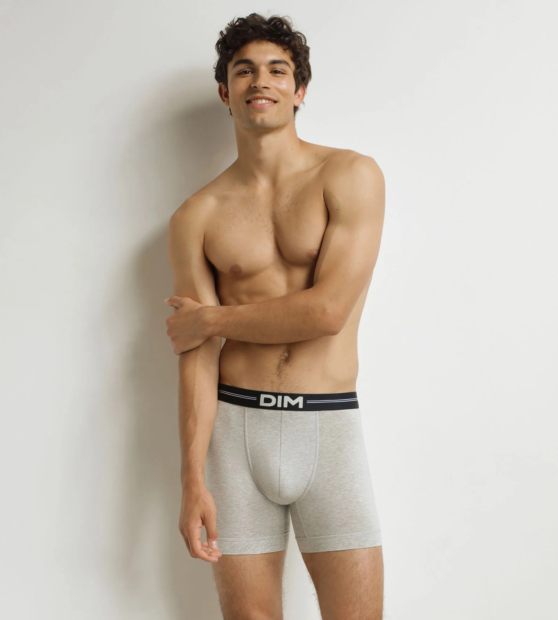 Boxer largo hombre Gris Chiné Dim Icons