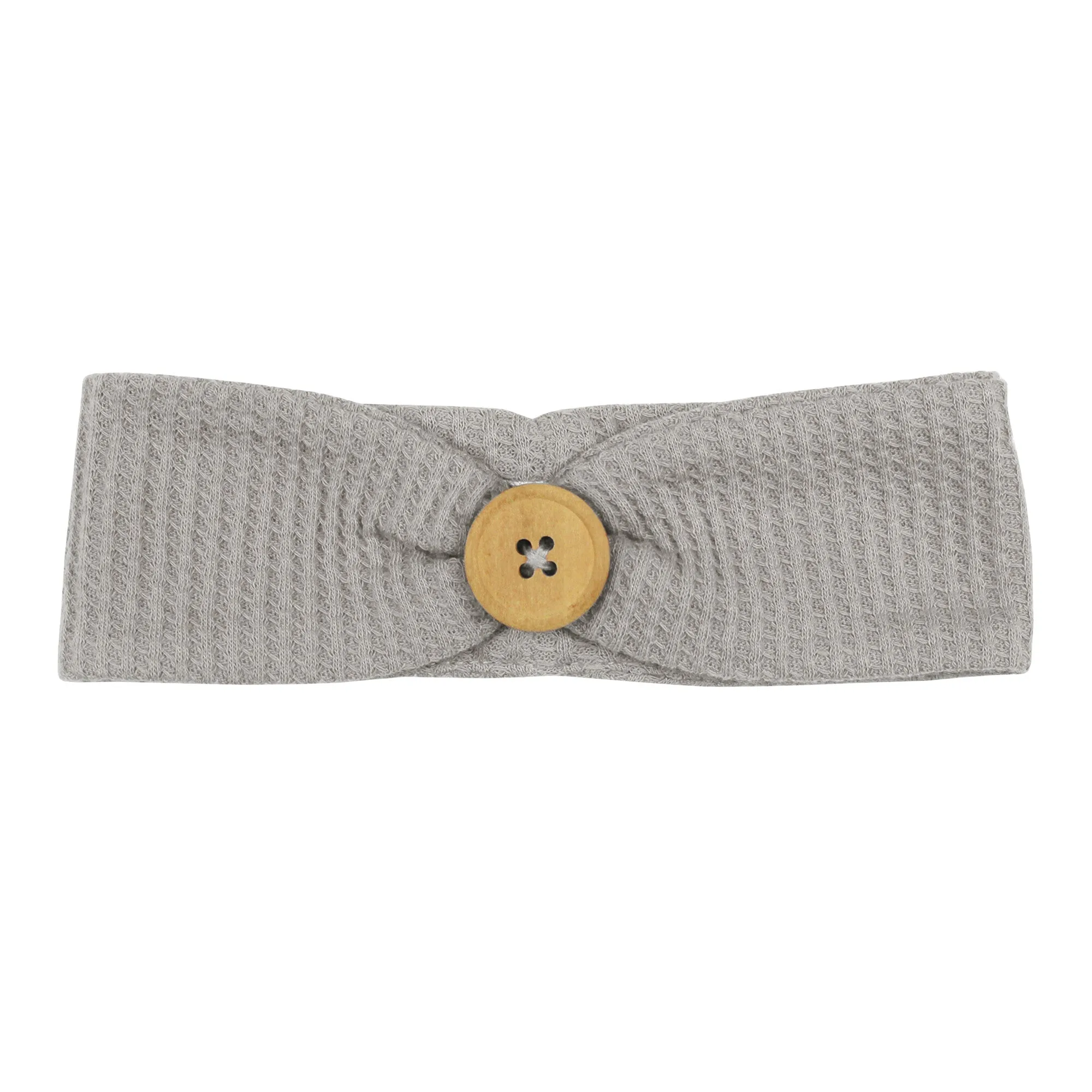Fog | Organic Pique Button Headband