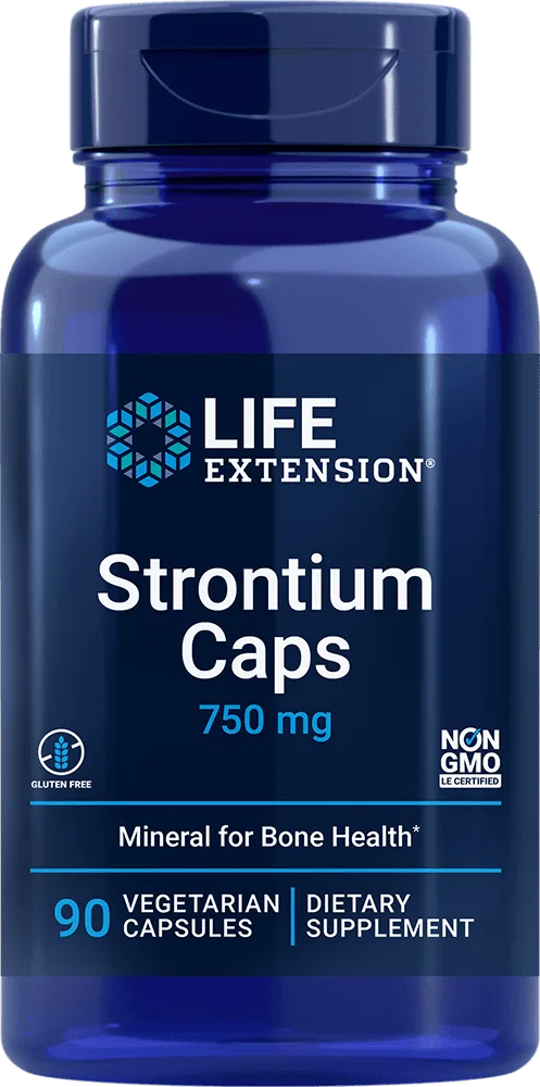 Strontium Caps, 750 mg, 90 vegetarian capsules