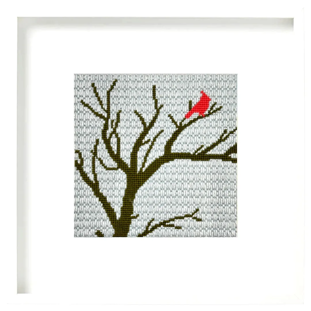 Winter Cardinal Needlepoint Kit
