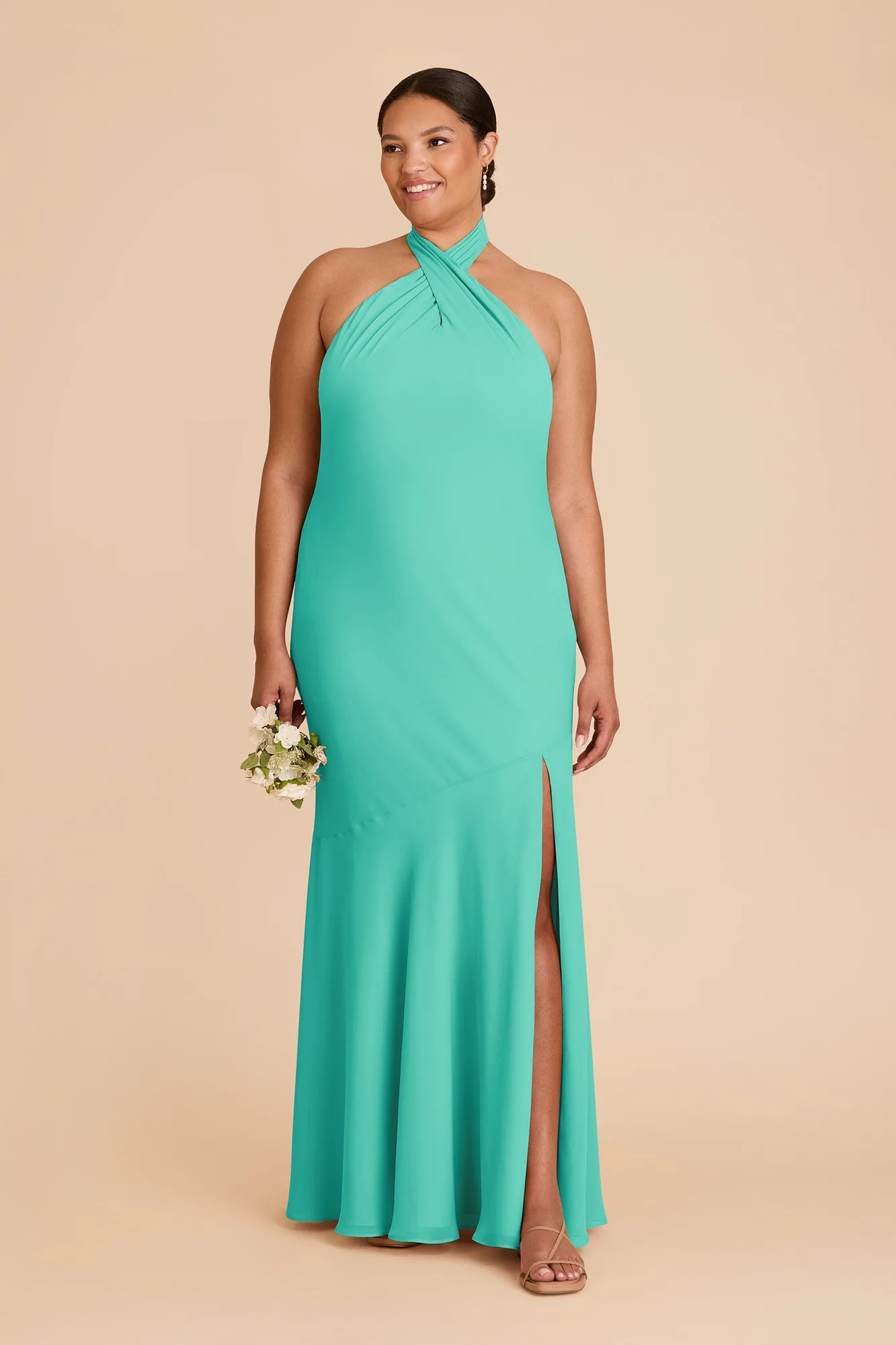 Stephanie Chiffonkleid - Aquamarin