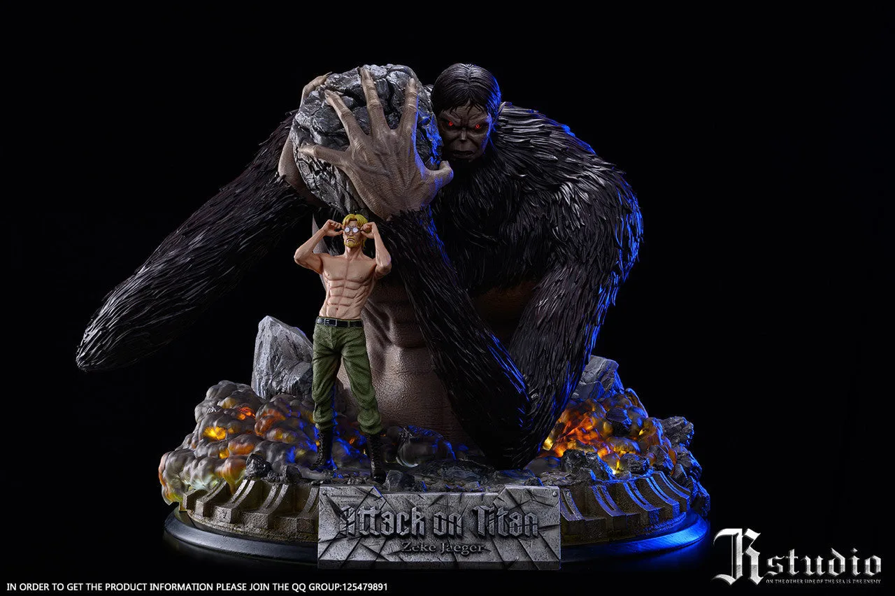 [Lagerware] JR Studio - Statue - Attack on Titan - Zeke Jaeger & Beast Titan mit LED