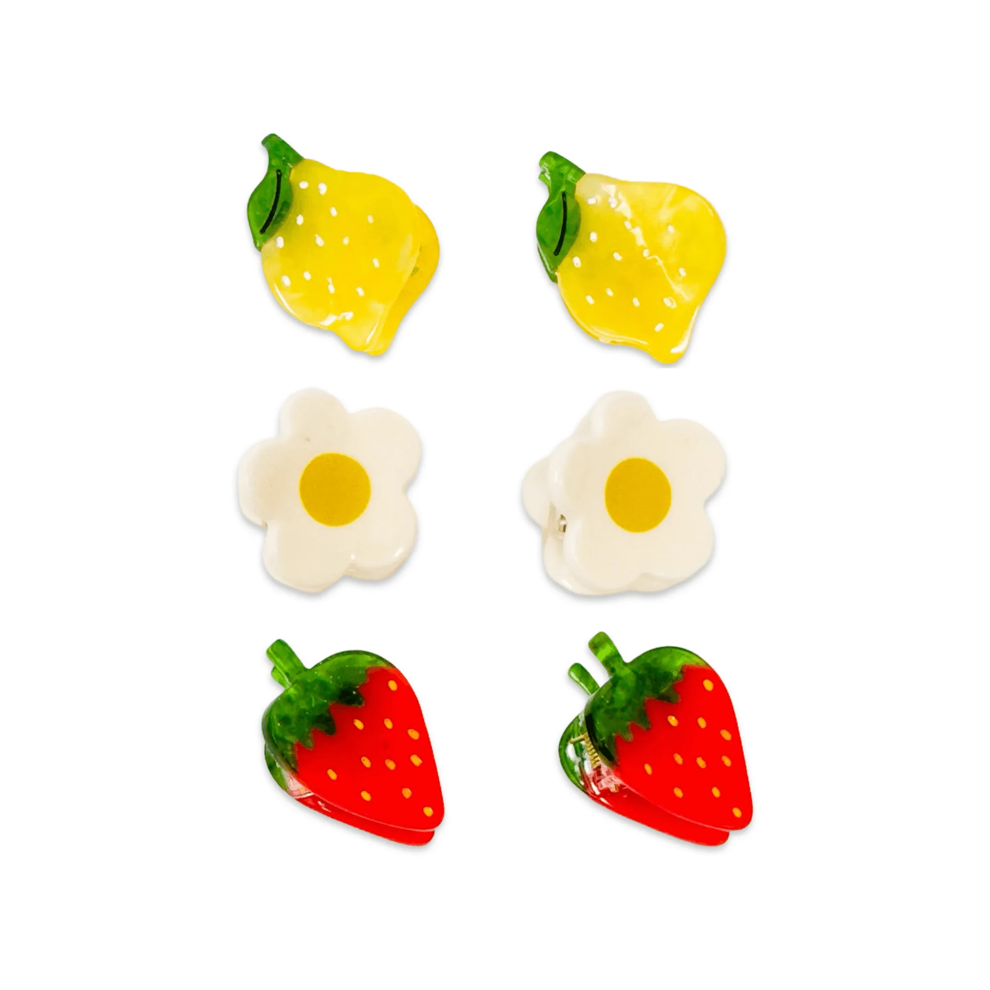 Set di clip per capelli mini frutta e fiori