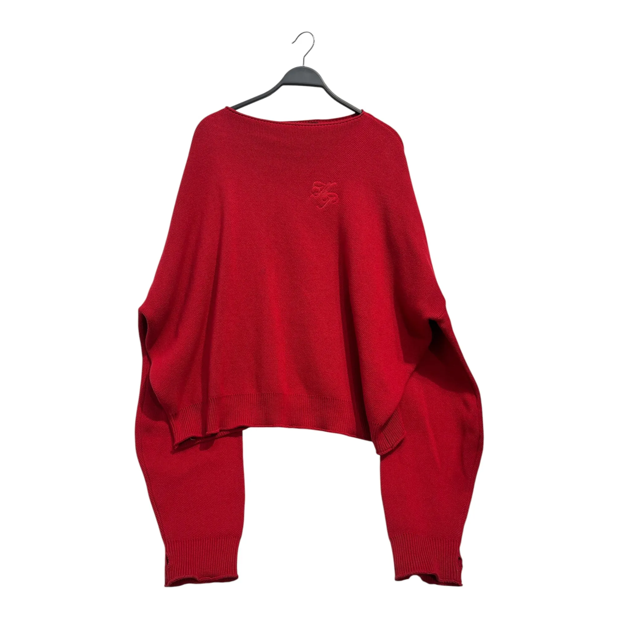KODY PHILLIPS/Sweater/XXL/Cotton/RED/kp logo boat neck