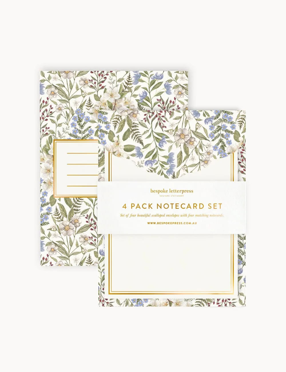 Forget Me Not 4pk Notecard Set