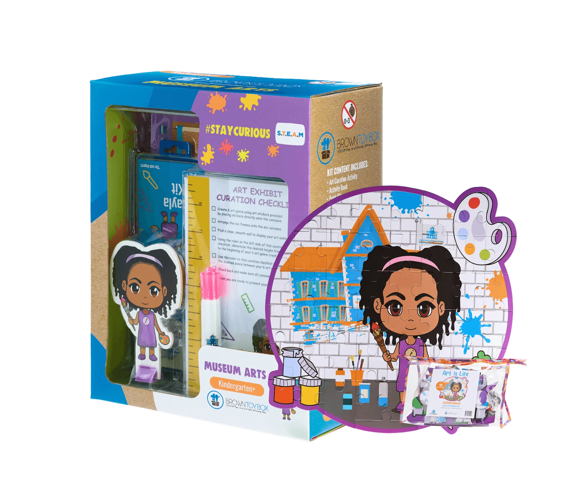 Pack Arts du Musée Makayla | STEM | Kits d'apprentissage STEM | Brown Toy Box