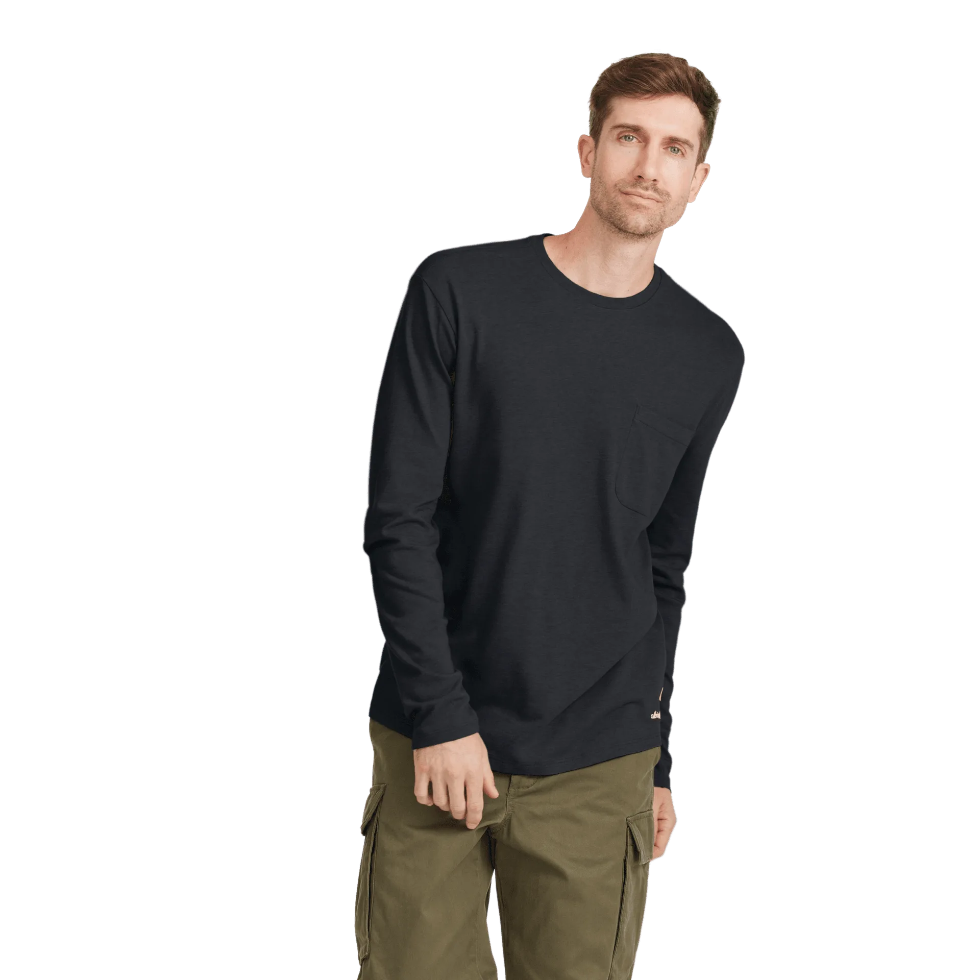 Men's Soft Merino Long Sleeve Tee - True Black - New Edition
