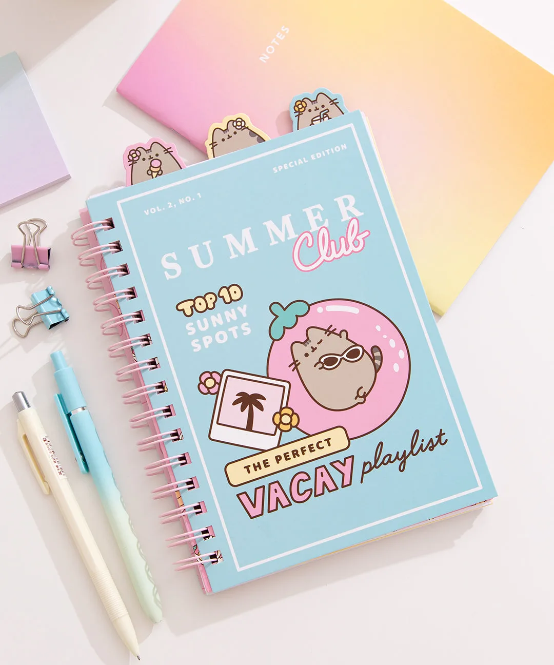 Pusheen Tropical Vacation Project Notebook