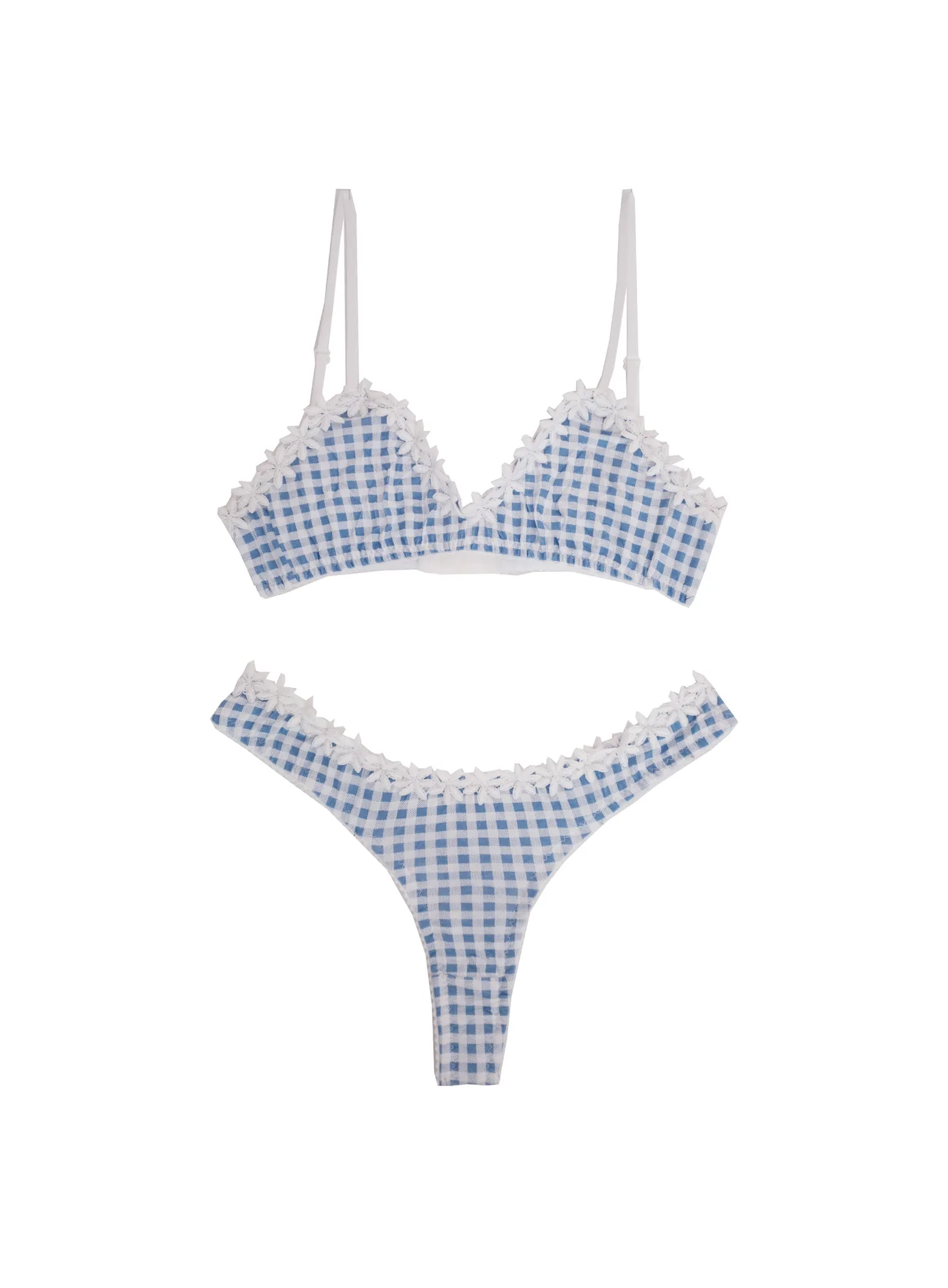 Forget me not gingham set