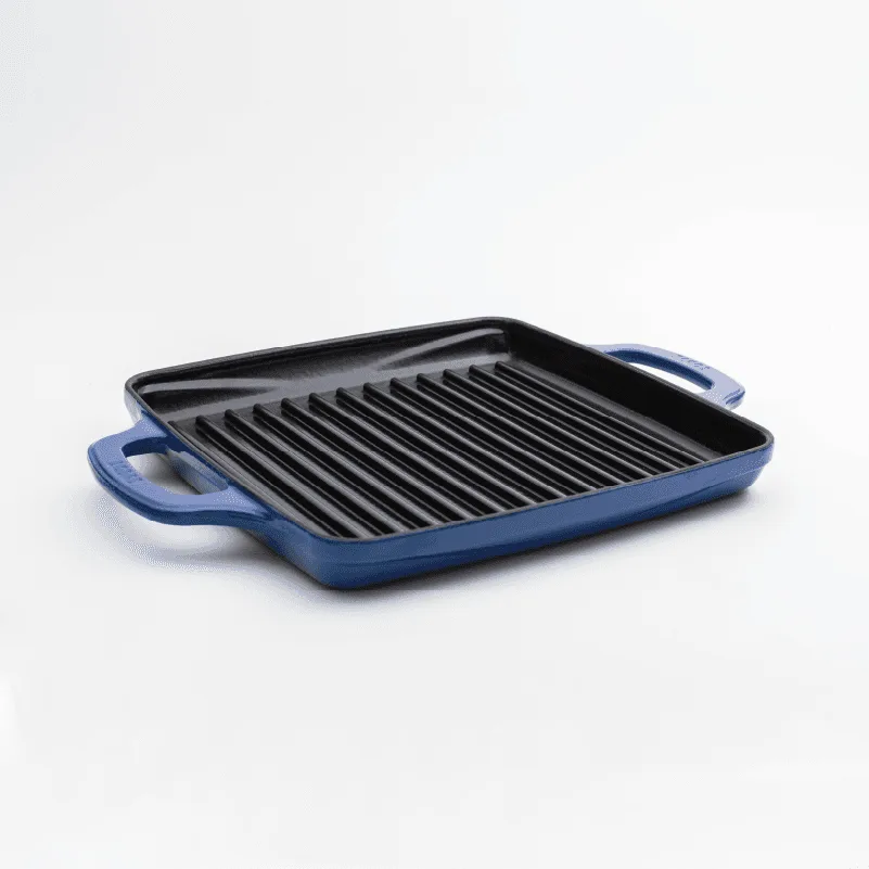 USA Enamel 11 Inch Enameled Cast Iron Grill Pan