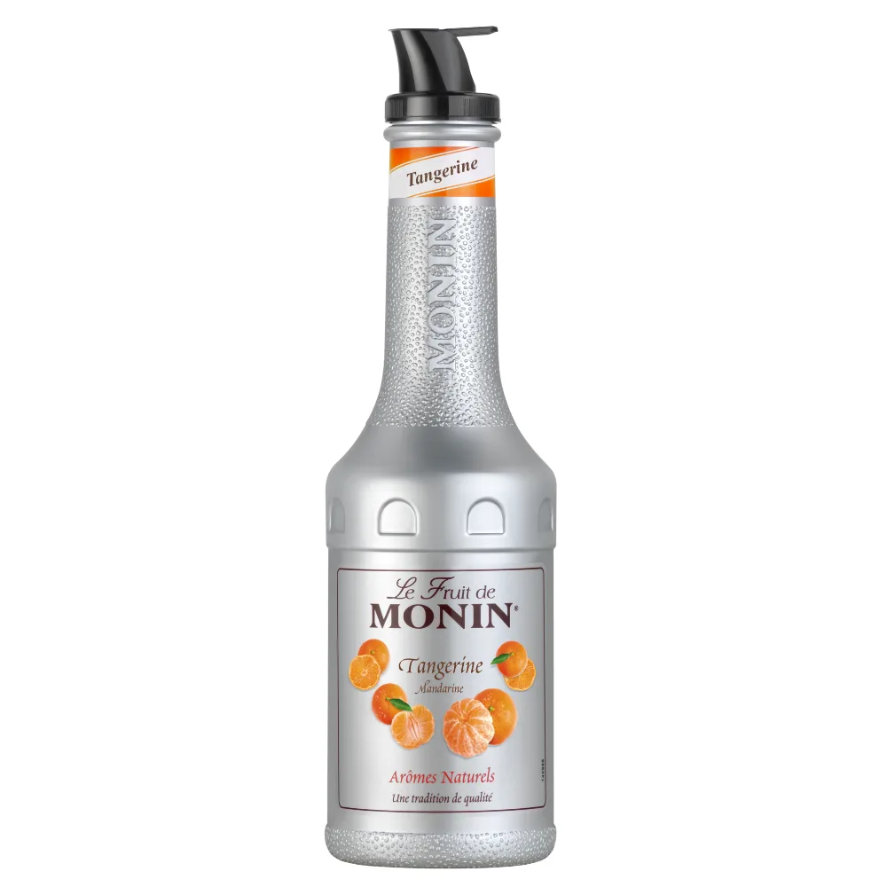 Monin Tangerine Fruit Puree 1L with Built-In Pourer