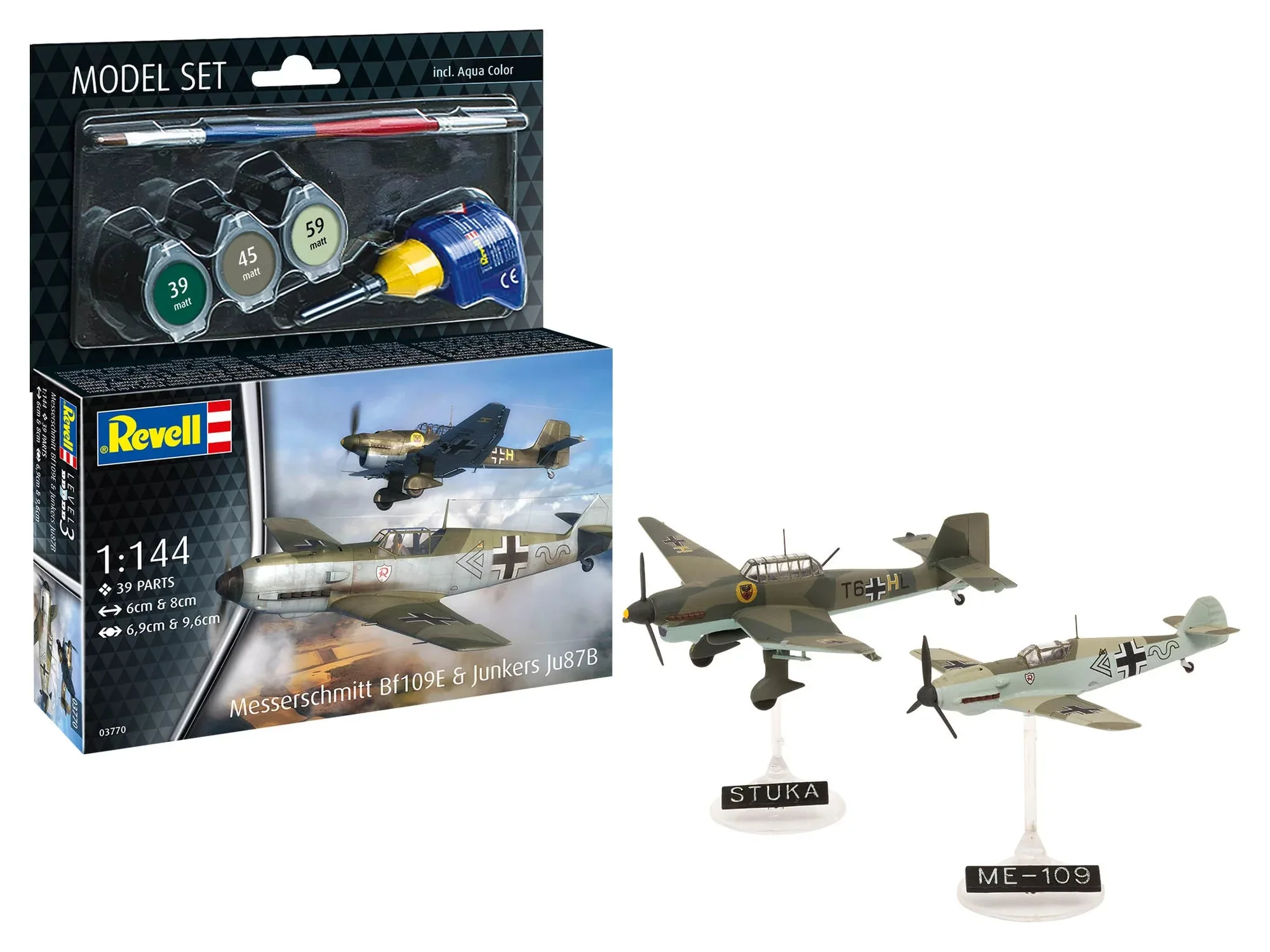 Model Set Messerschmitt Bf109E & Ju87B Stuka: Build and Paint Guide