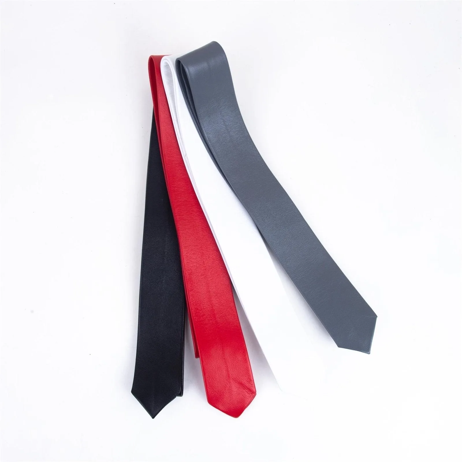 Leather Tie, Skinny Cut