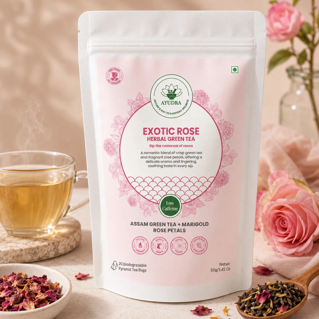Tè verde alla rosa esotica