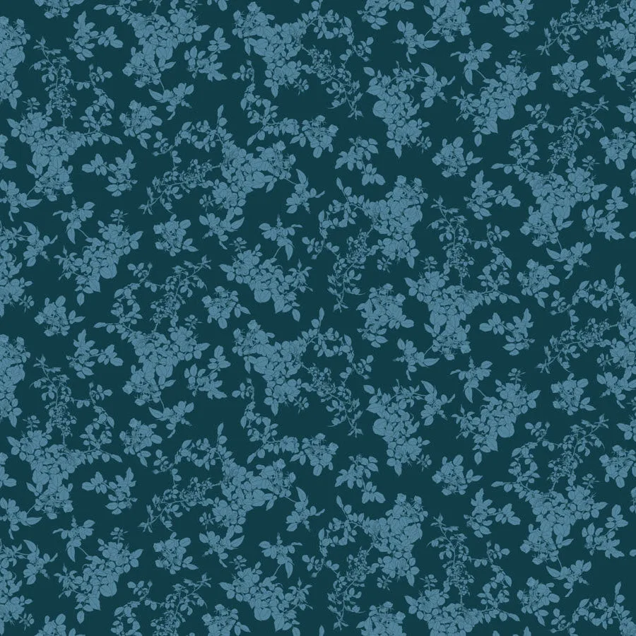 Teal Fabric Quilting: Pairing Rosa Leaves with Solids
