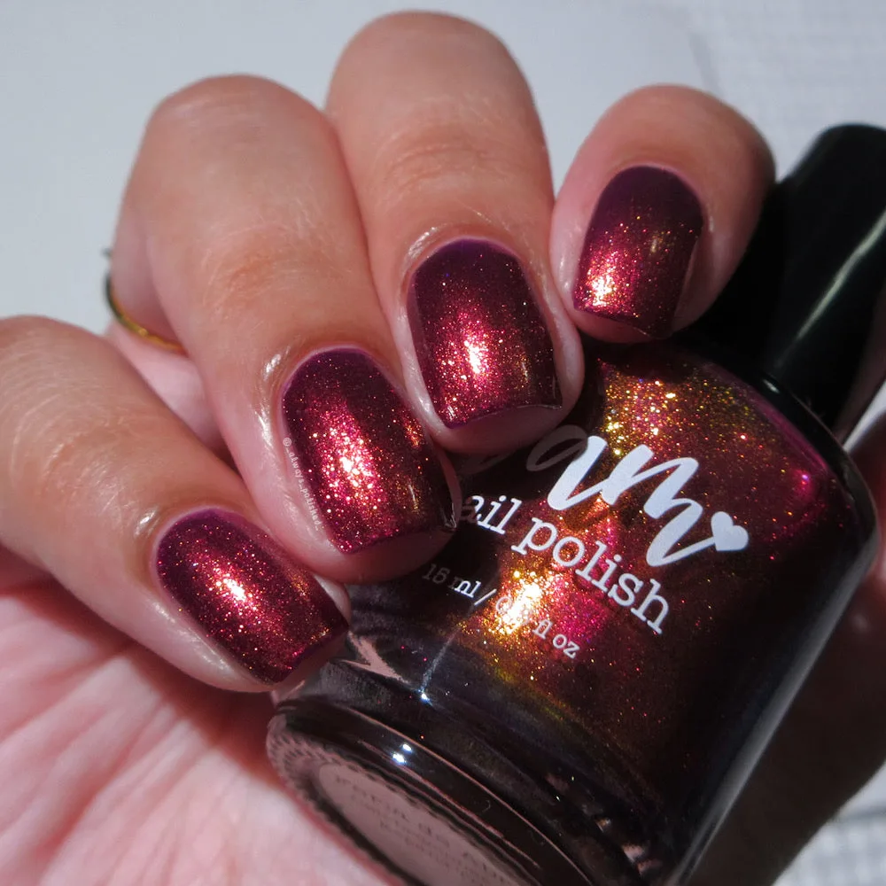 Feria de Abril - Smalto viola con shimmer oro - Trio Celebraciones en España