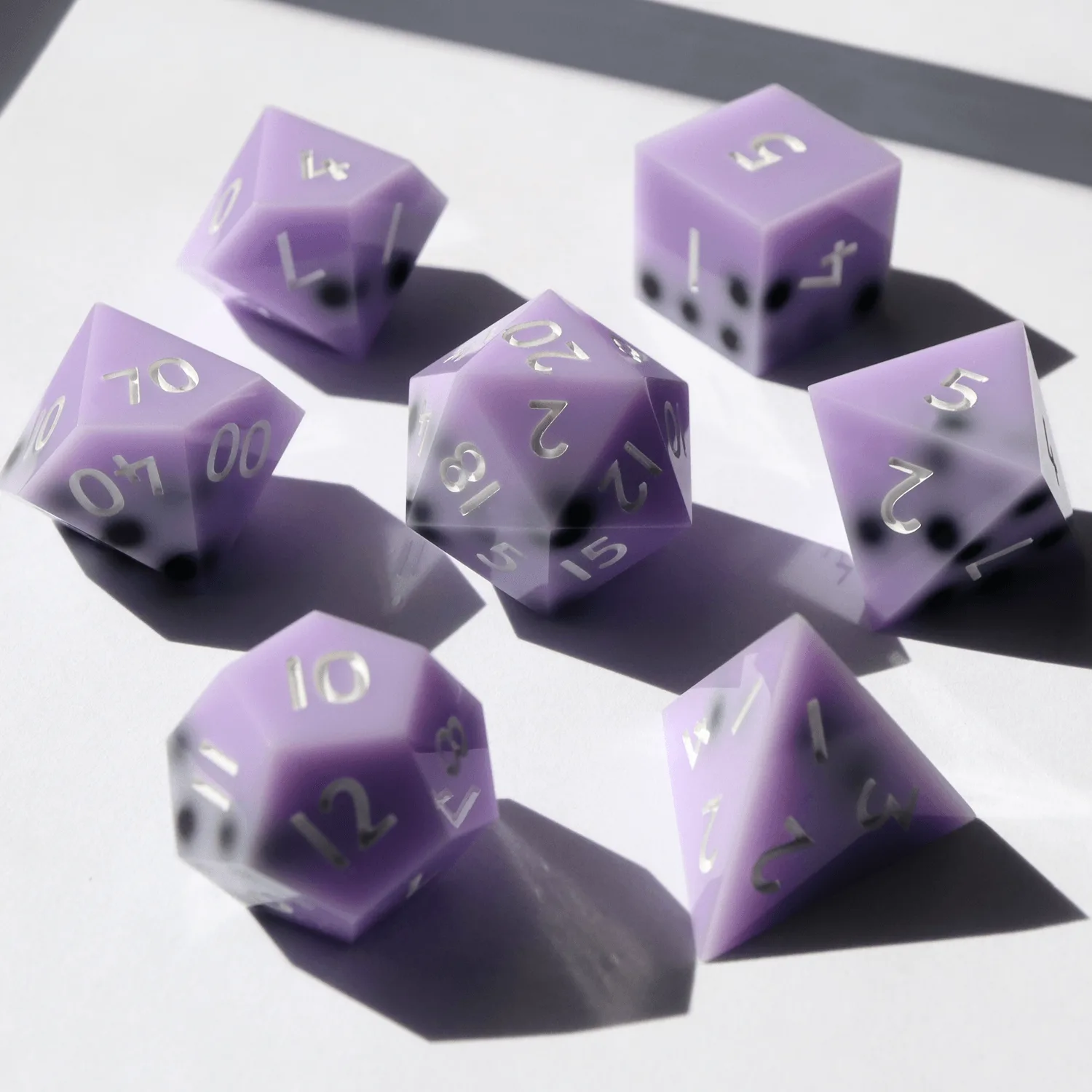 Set de dés Bubble Tea Taro : ce que vous obtenez