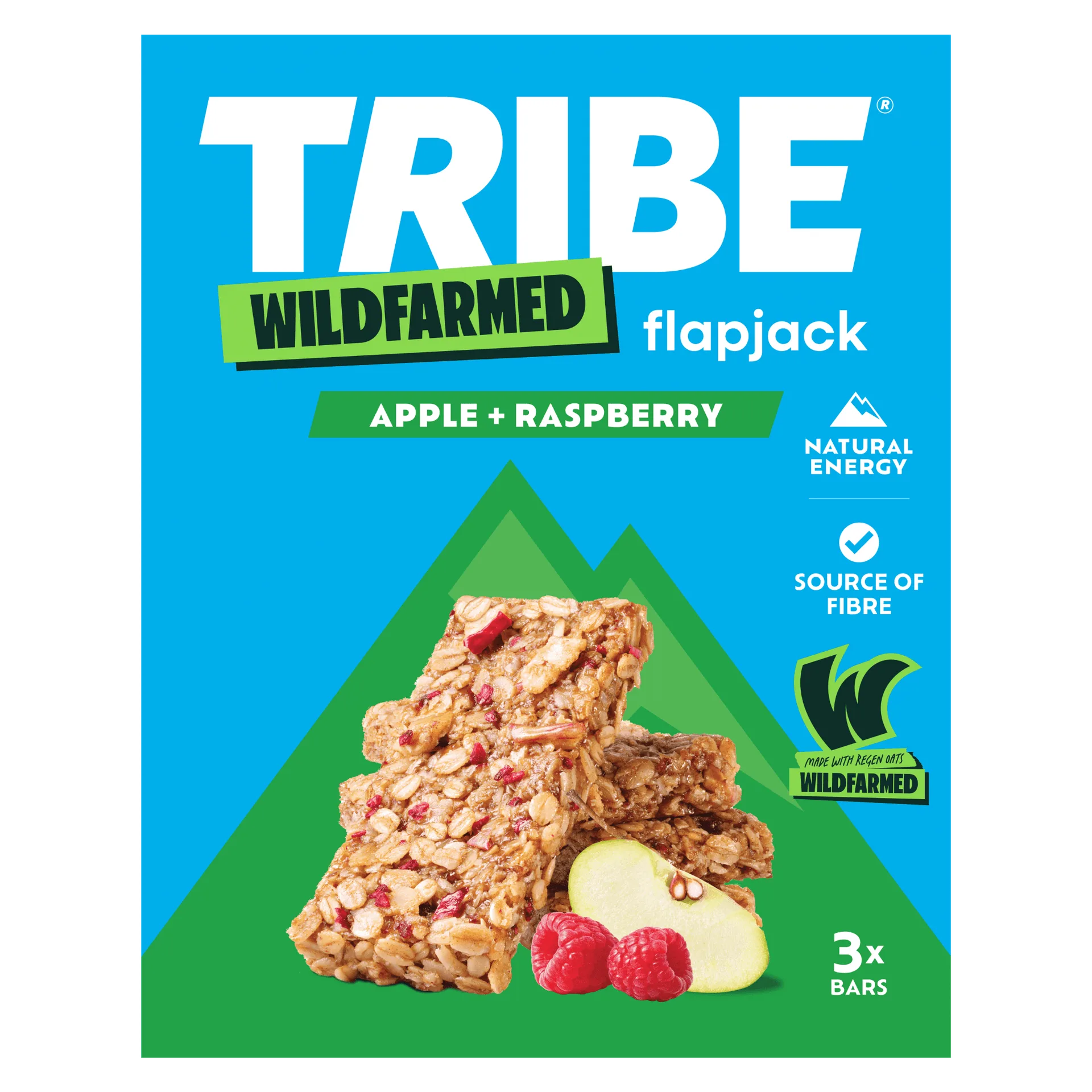 TRIBE x Wildfarmed 3x50g Multipack | Lahodný ovesný řez | Vyrobeno z regenerativních ovesných vloček | Trvalá energie