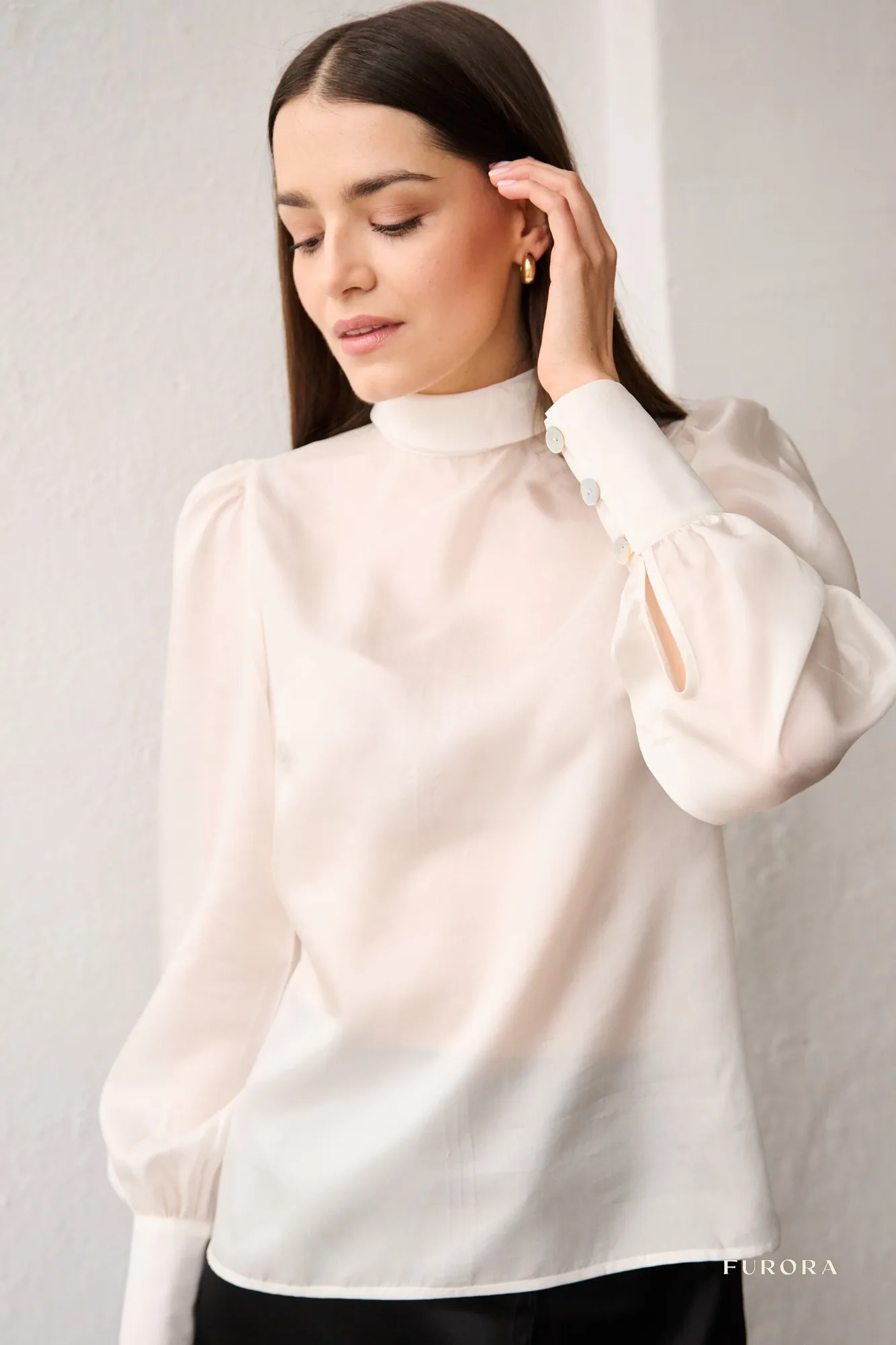Madeleine Blanche Silk Blouse