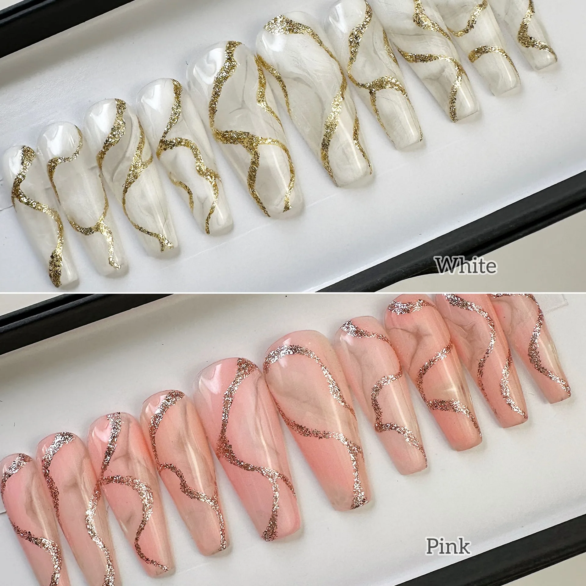 พร้อมจัดส่ง: โลงศพยาว C-Curve ควอตซ์สีขาวหรือชมพู