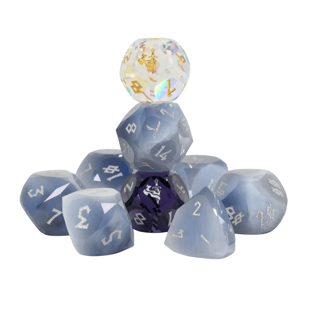 PRE-ORDER || Daggerheart Bone Domain Multifaceted Glass Dice Set