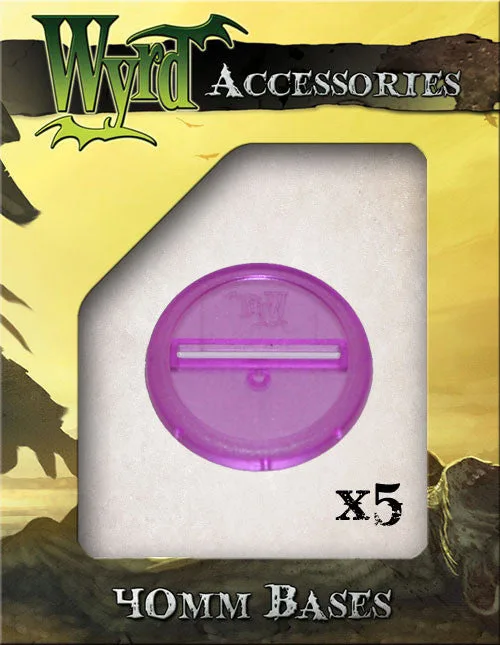 Purple 40mm Translucent Bases (5 Pack)