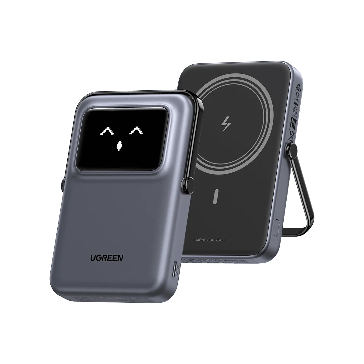 UGREEN Uno Manyetik Kablosuz Powerbank 10000mAh Qi 20W (Gri)